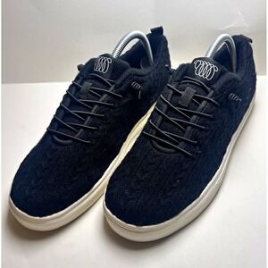 Woolloomooloo Cooma Mens Black Merino Wool Lace Up Sneakers EU 40. B5